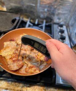 Lavatools PX1D Javelin PRO Duo Ultra Fast Professional Digital Instant Read Meat Thermometer for Grill and Cooking, 4.5" Probe, Auto-Rotating Backlit Display, Splash Resistant – Sesame 17 71KCpO6SPGL