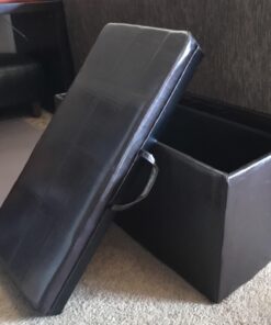 Convenience Concepts 143012 Sheridan Faux Leather Storage Bench with 2 Side Ottomans, Dark Espresso 21 71KDZFLzerL