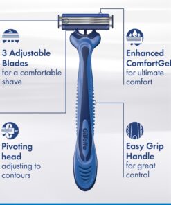 Gillette Sensor3 Comfort Disposable Razors for Men, 8 Count, Lubrastrip Glides Easily Over Your Skin Sensor3 Comfort (8ct) 27 71KDfFfz1kL