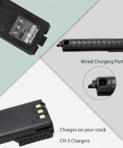 Alternative view of LUITON Replacement Battery BL-5 Two-Way Radio Li-ion Batteries Compatible with UV-5R UV-5RA F8HP 5RTP and 5r Series Capacity 3800mAh (2 Packs) Black 2 Pack