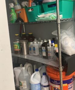 Shelf Liners for Wire Shelf System - Set of 4 in Clear 18 x 36 inch - Plastic Wire Shelving Shelf Mats 18"x36" 4pcs 25 71KFaPKzzL