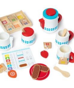 Melissa & Doug 20-Piece Steep and Serve Wooden Tea Set - Play Food and Kitchen Accessories | Play Tea Set, Pretend Play Tea Set Toy For Kids Ages 3+ 17 71KHLwmzVhL