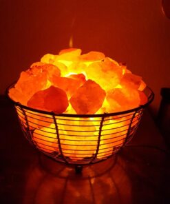 Himalayan Glow 1345 Oval Style Basket Night Salt Lamps, 7-9 Pounds Oval Style Metal Basket 52 71KHwzVSDL