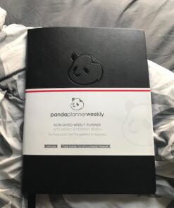 Panda Planner Undated Weekly Planner - 12 Month Organization - Productivity & Happiness - Journal - Daily Gratitude - Bonus Monthly Agenda - Black - Softcover 37 71KHy7bWfWL