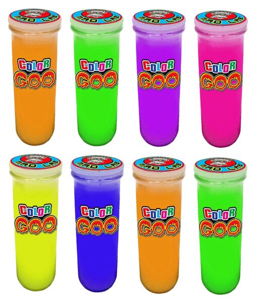 Dr. Wacko's Mad Lab Slime Kit (8 Tubes Assorted) by Ja-Ru. Sensory and Educational, STEM Toy, Arts Crafts | Best Toys for Science | Party Favors, Easter Prizes and Birthday Gifts for All Age. 5437-8 8 Pack Multicolor