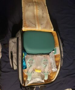 Mancro Diaper Bag Backpack, Large Multifunction Waterproof Travel Baby Changing Bag for Dad Mom with 4 Insulated Pockets and Stroller Straps, Maternity Baby Bag for Boys Girls, Grey Austere Grey 59 71KIGTgw90L