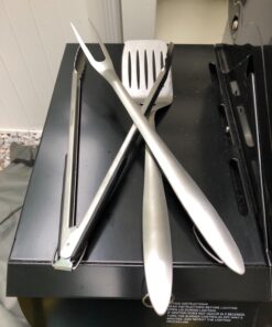 Extra Long Heavy Duty BBQ Grill Tools Set - 3 Piece Stainless Steel Utensils Set Includes Spatula Fork & Tongs - Barbecue Grilling Accessories - Outdoor Grilling kit in Gift Box Packaging 15 71KIqJHvX L