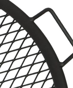 Sunnydaze X-Marks Fire Pit Cooking Grate - Outdoor Round Black Steel BBQ Campfire Grill with Handles - 24-Inch 24 in 13 71KJ5T0S67L