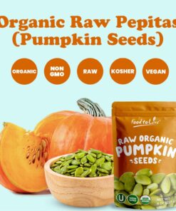 Organic Raw Pepitas, 2 Pounds – Non-GMO, Pumpkin Seed Kernels, Unsalted, No Oil, No Shell, Vegan, Kosher, Bulk. Keto Snack. High in Protein, Essential Fatty Acids. Great for Baking, and as a Topping pumpkin, kosher 2 Pound (Pack of 1) 13 71KKTNjVxWL