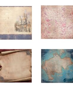 Die Cuts With A View-Once Upon A Time 12x12 Paper Stack With Glitter, Card Stock For Scrapbooking Card Stock Colored Paper Card Stock Craft Paper Card Stock For Card Making Decorative Card Stock 20 71KL6S7IduL