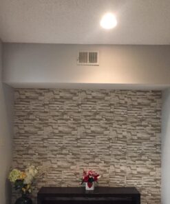 RoomMates RMK9026WP Natural Stacked Stone Peel and Stick Wallpaper Light Gray 53 71KLJsSTxPL