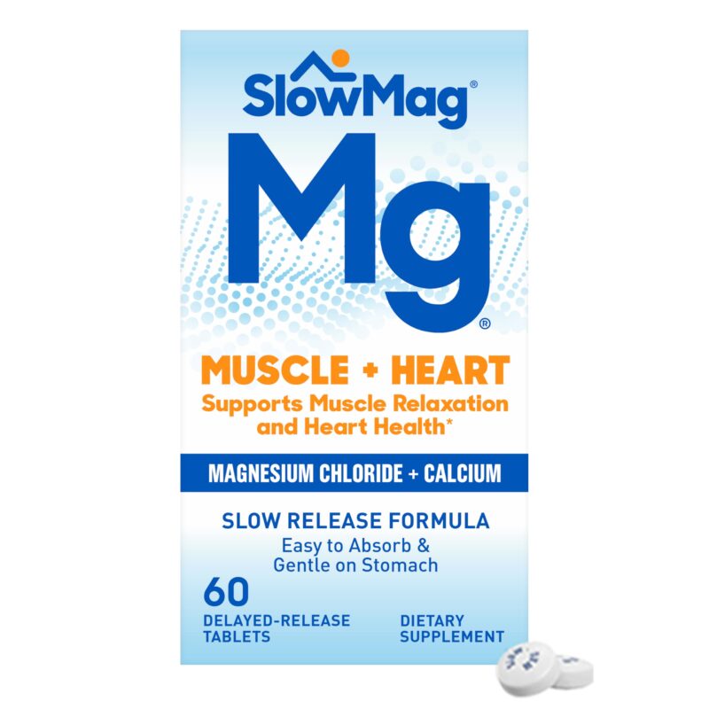 Catalog 6 SlowMag Mg Muscle + Heart Magnesium Chloride with Calcium Supplement, 60 Count