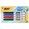 BIC GDEP41-Ast Great Erase Low Odor Dry Erase Markers, Fine Point, Assorted, 4 Dry Erase Markers 4 Count 14 71KMCCMyTaL