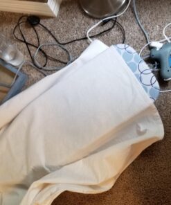 Household Essentials 122101 Small Tabletop Ironing Board with Folding Legs - Magic Rings Cover and Pad,Blue Rings Blue Rings 43 71KNANBNPL