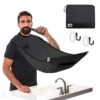 Beard King Beard Bib Apron - Christmas Gifts & Stocking Stuffers for Dad - As Seen on Shark Tank - Men's Hair Catcher for Shaving - Grooming Accessories - Packing Pouch, Black 42 71KNFiidbL