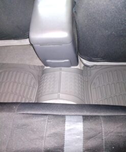 Motor Trend FlexTough Floor Mats for Cars, Gray Deep Dish All-Weather Mats, Waterproof Trim-To Fit Automotive Floor Mats for Trucks SUV, Universal Liner Car Accessories Full Set 44 71KNQHDv8IL