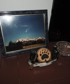 LL Home 3 Black Bears Canoeing Coaster Set - 4 Coasters Rustic Cabin Canoe Cub Decor (Multicolor) (Multicolor) 27 71KNqZAL8qL