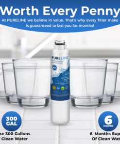 Pureline + DA29-00020B Samsung Water Filter da29-00020b Replacement, Replacement for DA29-00020A/B, HAF-CIN/EXP, HAF-CIN,DA97-08006A, Kenmore 46-9101, 469101, 9101, 4609101000, Refrigerator Filter 24 71KNwSmafrL