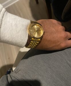 DREAMING Q&P Fq-043 Classic Golden Stainless Steel Male Female Crystals Quartz Wrist Watches for Man Woman Gold 29 71KPuMvfRGL