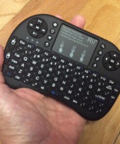 (Upgraded)Rii 2.4GHz Mini Wireless Keyboard with Touchpad,QWERTY,LED Backlit,Portable Keyboard for laptop/PC/Tablets/Windows/Mac/TV/Xbox/PS3/Raspberry Pi .(i8+ Black) 37 71KQbd3 aYL