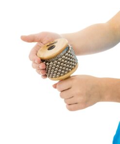 Nino Percussion NINO702 Kids Wooden Cabasa with Stainless Steel Beaded Chain and Cylinder for Classroom Band/Music 9 71KRW3W4ZuL