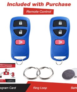 Alternative view of KeylessOption Keyless Entry Remote Control Car Key Fob Replacement for KBRASTU15, CWTWB1U733-Blue (Pack of 2) Blue