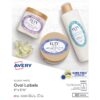 Avery Printable Blank Oval Labels, 2" x 3-1/3", Glossy White, 80 Customizable Labels (22820) 11 71KS5MS6bPS