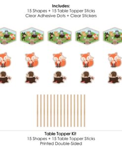 Woodland Creatures - Baby Shower or Birthday Party Centerpiece Sticks - Table Toppers - Set of 15 12 71KSEIYkLL