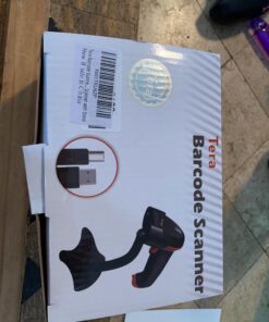 Tera Barcode Scanner Wireless 1D Laser Cordless Barcode Reader with Battery Level Indicator, Versatile 2 in 1 2.4Ghz Wireless and USB 2.0 Wired 1D Orange 30 71KSkHsR0L