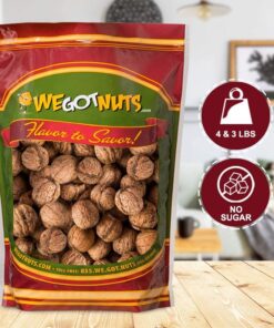 Raw California Walnuts In Shell – Premium Quality Whole & Unsalted Walnuts By We Got Nuts – Natural Healthy Snack For The Whole Family – Oil-Free & Diet-Friendly Flavor – Air-Tight Resealable Bag Package – 4 lbs 18 71KSpS4YpgL