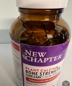 New Chapter Calcium Supplement - Bone Strength Organic Red Marine Algae Calcium - with Vitamin D3+K2 + Magnesium, 70+ Trace Minerals for Bone Health, Gluten Free, Easy to Swallow - 180 Slim Tablets 180 Count (Pack of 1) 24 71KT3f3UlCL