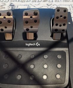 Logitech G920 Driving Force Racing Wheel and Floor Pedals, Real Force Feedback, Stainless Steel Paddle Shifters, Leather Steering Wheel Cover for Xbox Series X|S, Xbox One, PC, Mac - Black 44 71KTN5s8vtL