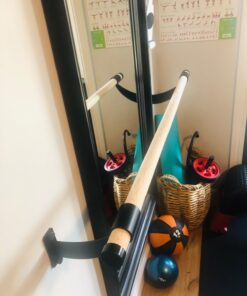 VITA Barre Wall-Mounted Single Ballet Barre, Classic WB15, Wood | Fixed Height, Made in USA, Home, Studio or Gym Exercise Equipment for Kids & Adults | Dance, Fitness, Pilates Black 4 Ft 25 71KTg4ZaBL