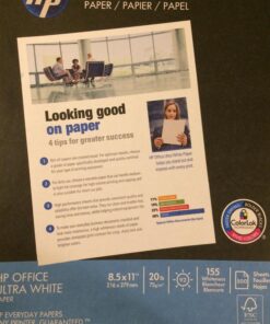 HP Printer Paper | 8.5 x 11 Paper | Office 20 lb | 3 Ream Case - 1500 Sheets | 92 Bright | Made in USA - FSC Certified | 112090C, White 3 Ream | 1500 Sheets Letter (8.5 x 11) 37 71KTlwv2bL