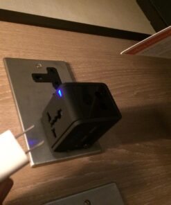 Ceptics Universal Travel Adapter Plug World Power W/ 4 USB Ports - Charge Cell Phones, Smart Watches, iPhones - For International Europe, China, UK, UAE, Australia - Type A, C, G, I 1 Pack World Adapter W/USB 43 71KTw 7A67L