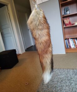 URSFUR Real Canadian Red Fox Tail Fur Keychain Alopex Lagopus Cosplay Toy Car Bag Charm Pendant Cosplay Toy Key Chain Ring Tassel Keyring 17 71KUXxHIxsL