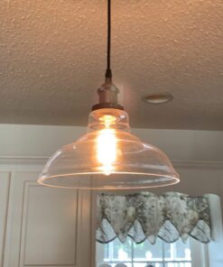 CLAXY Ecopower Industrial Edison Vintage Style 1-Light Pendant Glass Hanging Light Antique Bronze 34 71KUepvb75L