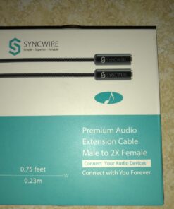 Syncwire Headphone Splitter, Nylon-Braided Extension Cable Audio Stereo Y Splitter (Hi-Fi Sound), 3.5mm Male To 2 Ports 3.5mm Female Headset Splitter for Phone, PS4, Switch, Tablets & More Black 54 71KUxJMMRyL 3