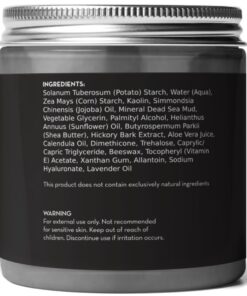 Pure Body Naturals Dead Sea Mud Mask - Face Mask and Body Mud for Acne, Blackheads, and Oily Skin - Facial Self Care for Men and Women - Minimize Pores with Deadsea Mud, Clay, Charcoal - 8.8 Ounce 36 71KVOIrrAkL
