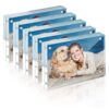 Picture Frames Acrylic, TWING 5 Pack 4x6 Acrylic Frame, Horizontal Magnet Double Sided 4x6 Picture Frame,12+12MM Thick Clear Frameless Desktop Display Self Standing Magnetic Acrylic Block Photo Frame 5Pack(24mm) 10 71KVnks91aL