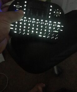 (Upgraded)Rii 2.4GHz Mini Wireless Keyboard with Touchpad,QWERTY,LED Backlit,Portable Keyboard for laptop/PC/Tablets/Windows/Mac/TV/Xbox/PS3/Raspberry Pi .(i8+ Black) 45 71KWKe0dtKL