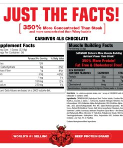 MuscleMeds, Carnivor Beef Protein Isolate Powder 56 Servings, Chocolate, 72 Ounce,4.19 Pound (Pack of 1),002542 56 Servings (Pack of 1) 22 71KWnSU7MmL