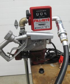 Fuelworks Fuel Transfer Pump Kit 15GPM/57LPM DC 12V 180W 22A Rotary Vane Motor with 14' Foot Anti-Static Discharge Hose & Filter, Extensible Suction Tube, 2" Inch Bung Adapter & Aluminum Manual Nozzle 31 71KXPE8daqL