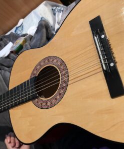 Best Choice Products 38in Beginner All Wood Acoustic Guitar Starter Kit w/Gig Bag, Digital Tuner, 6 Celluloid Picks, Nylon Strings, Capo, Cloth, Strap w/Pick Holder - Natural 39 71KXbfpQMwL