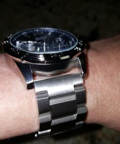 GUESS Stainless Steel Stain Resistant Silicone Watch with Day, Date + 24 Hour Military/Int'l Time Blue/Blue/Silver Tone 34 71KYGt1BO9L