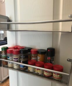 Simple Houseware Wall Mounted Spice Rack, Silver, Set of 2 36 71KZ6bZ6B2L