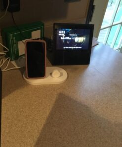 Belkin 3-In-1 Wireless Charging Station - Fast Wireless Charging For Apple Iphone 14, Iphone 13 & Iphone 12 Series & Apple Watch (All Series) - With Additional USB A Port For Multiple Devices (White) White Charging Dock 54 71KbeeYfcSL