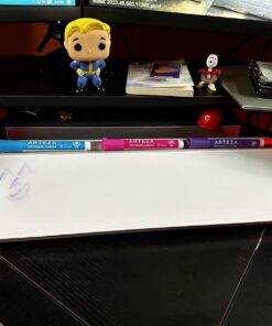 Quartet Glass Dry Erase White Board, Desktop Computer Pad for Notetaking, 18" x 6" Whiteboard, Clean Erase Surface with Storage, 1 Dry Erase Marker, White Surface (GDP186) 33 71KbgxSiCL