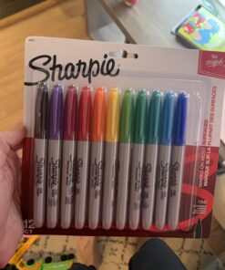 SHARPIE Permanent Markers, Fine Point, Assorted Colors, 12 Count 12 Count (Pack of 1) 34 71KdavhtvPL