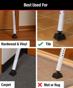 Master Lock door security Bar, Home security Stopper, Adjustable from 27-1/2 in. to 42 in., for Sliding and Front doors 1 Pack, 265EC Standard Security Bar, 1 Pack 28 71KdxntXP2L